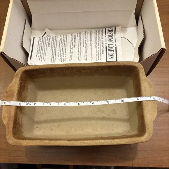 VTG Superstone Sassafras Loaf Pan Baker | Unglazed Stoneware Baking 1993 USA - Picture 5 of 5